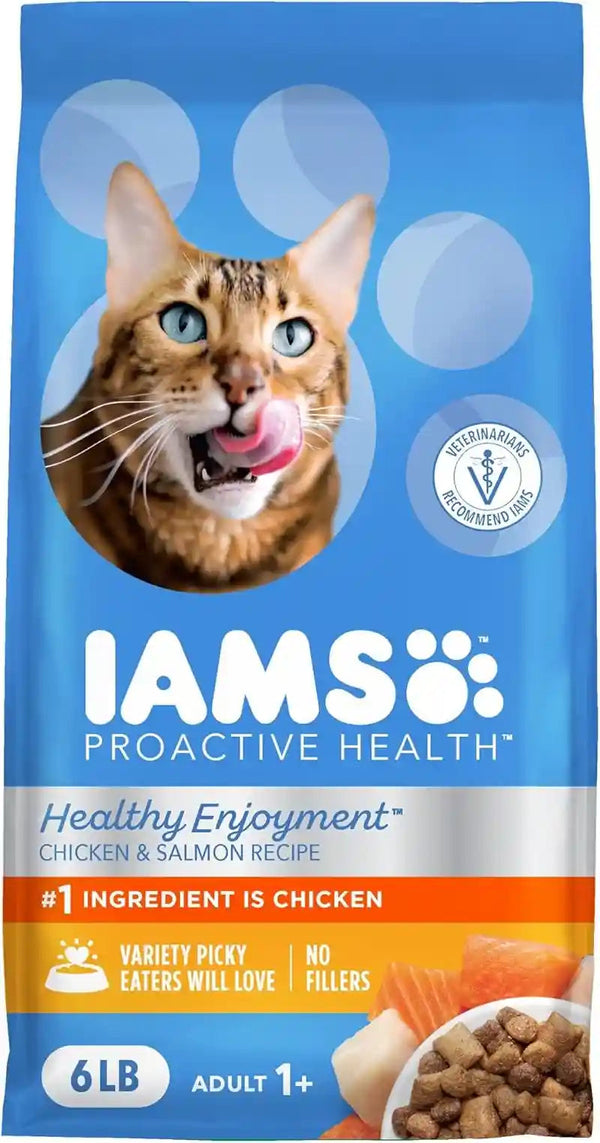 IAMS Healthy Enjoyment Dry Cat Food, Chicken & Salmon Recipe, 3 Lb | Vet-Recommended, Real Chicken #1 Ingredient, Natural Fiber & Prebiotics, Supports Immune & Digestive Health, Muscle Care14