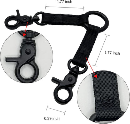 Double Clip Dog Leash for Two Dogs,Double Headed Hook Pet Safety 2 Way Coupler with Nickel Plated Swivel Clip2