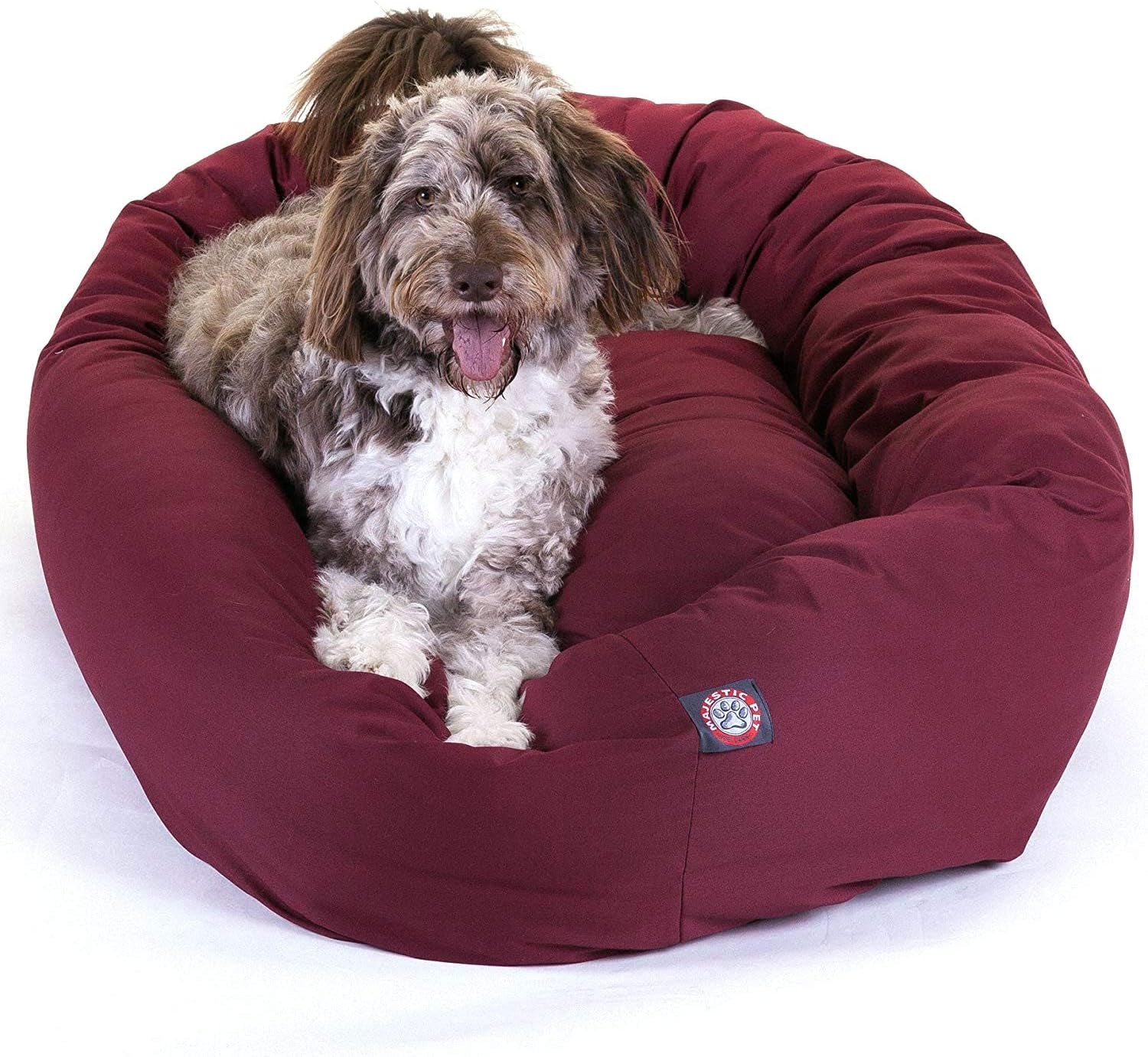 majestic-pet-40-inch-bagel-calming-dog-bed-washable-cozy-soft-round-dog-bed-with-spine-support-for-dogs-to-rest-their-head-fluffy-donut-dog-bed-40x29x9-inch-round-pet-bed-large-blue