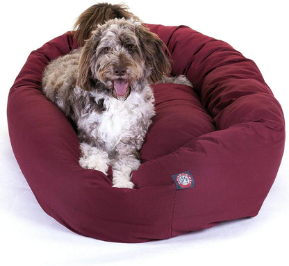 Majestic Pet 40 Inch Bagel Calming Dog Bed Washable – Cozy Soft round Dog Bed with Spine Support for Dogs to Rest Their Head - Fluffy Donut Dog Bed 40X29X9 (Inch) - round Pet Bed Large – Blue21
