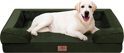 Comfort Expression Orthopedic Dog Bed for Extra Large Dogs with Bolster | Waterproof Dog Couch Bed with Washable Cover & Non-Slip Bottom, Supportive Egg Crate Foam XL Pet Bed, 42X30 Inch21
