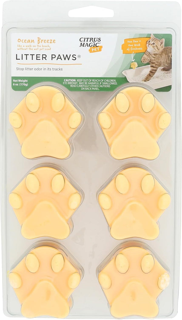 Citrus Magic Pet Odor Control Paws for Litter Boxes, Outdoor Fresh, 6-Count, 6 Count (Pack of 1)9