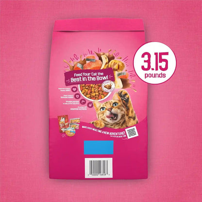 Purina Friskies Gravy Swirlers with Flavors of Chicken, Salmon and Gravy Dry Cat Food - 3.15 Lb. Bag11