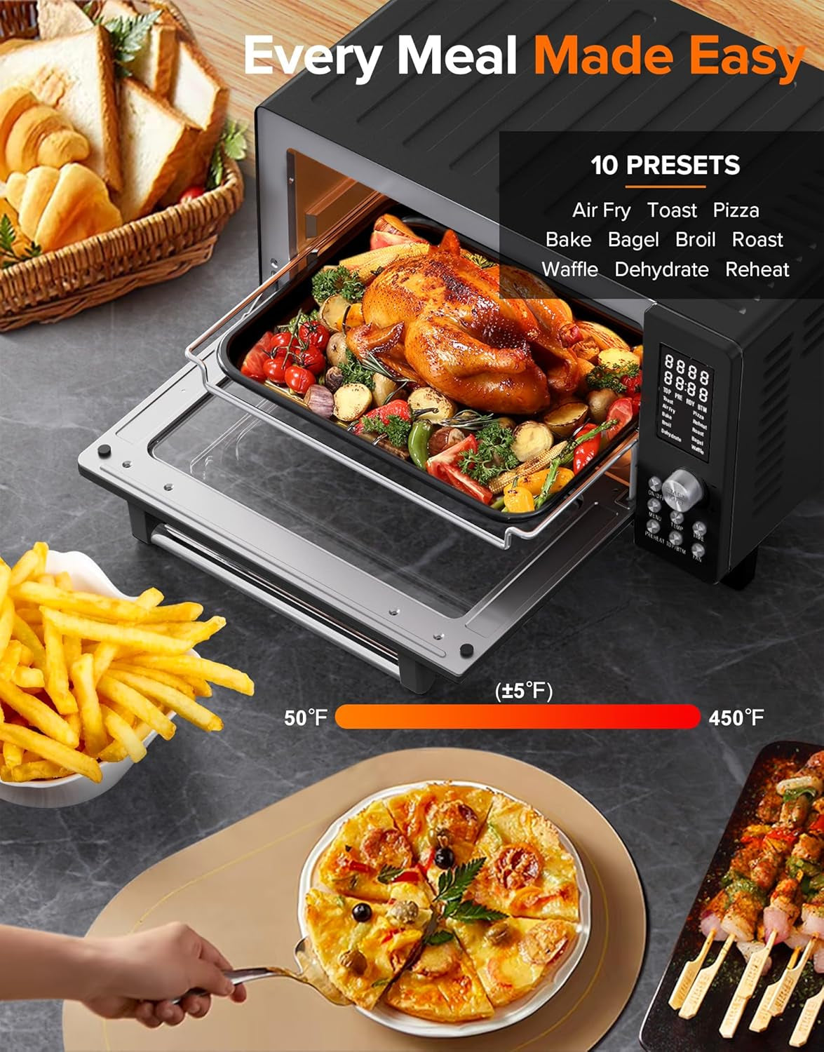 bravo-pro-smart-air-fryer-toaster-oven-countertop-combo-10-in-1-cooking-functions-1800w-50-450-f-21-qt-pfas-free-upgraded-super-convection-black
