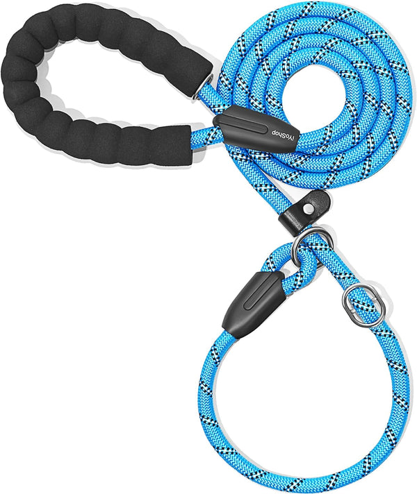 Iyoshop Durable Slip Lead Dog Leash with Padded Handle and Highly Reflective Threads, No Pull Dog Training Leash, (1/2" X 6 FT, Black)9