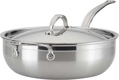 Hestan Probond Forged - Professional Clad Stainless Steel All-In-One Pan, 5 Quart, with Helper Handle, Induction Compatible1