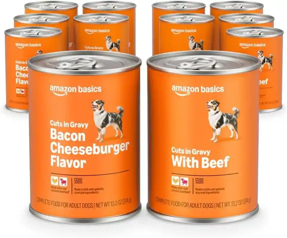 amazon-basics-wet-dog-food-meaty-loaf-variety-pack-filet-mignon-flavor-and-chicken-rice-dinner-made-with-real-chicken-and-beef-13-2-oz-can-6-cans-of-each-flavor-12-cans-in-total