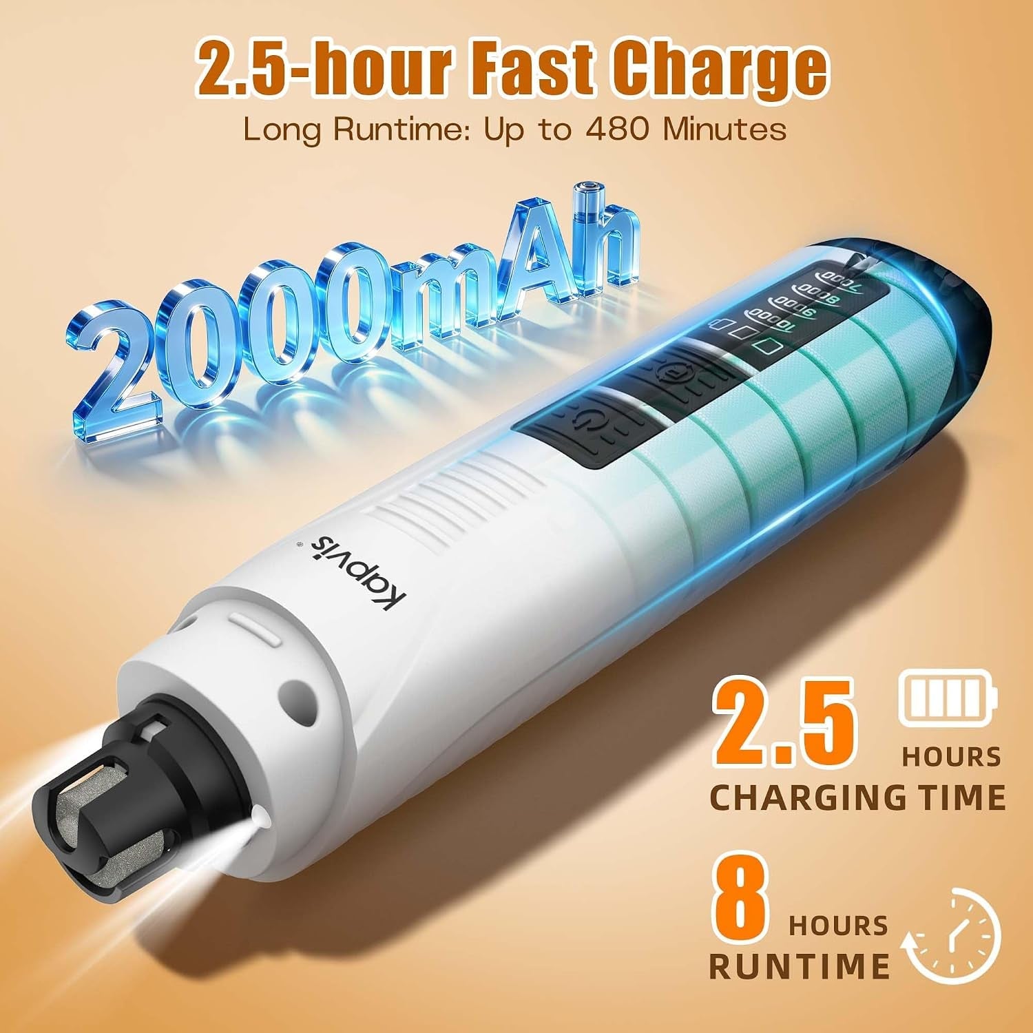 dog-nail-grinder-with-2-led-lights-4-speed-pet-nail-grinder-for-dogs-cats-kapvis-electric-dog-nail-trimmer-quiet-2-grinding-heads-included-digital-display-2-led-lights-2-5hr-charge-for-480min-use