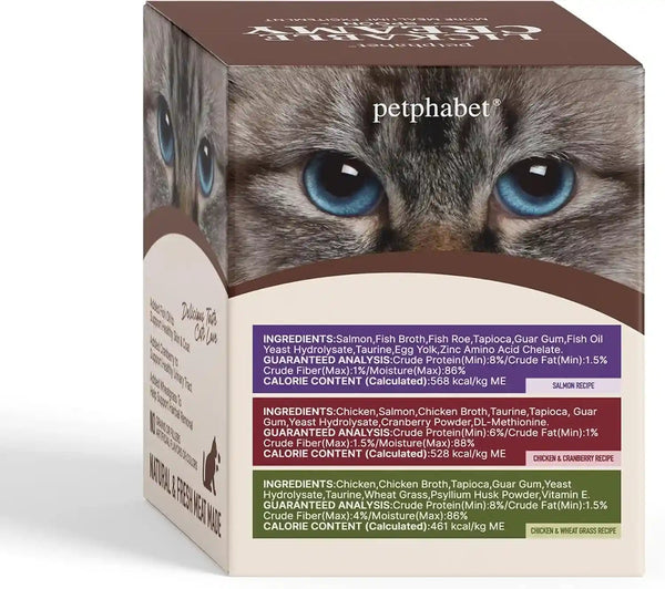 PETPHABET Lickable Cat Treats Spoon, 3 Flavors Variety Pack, 36 Count | Creamy Puree Kitten Treat, Functional Wet Paste, Skin Coat Support, Hairball Relief, Urinary Health, Grain-Free with Taurine7
