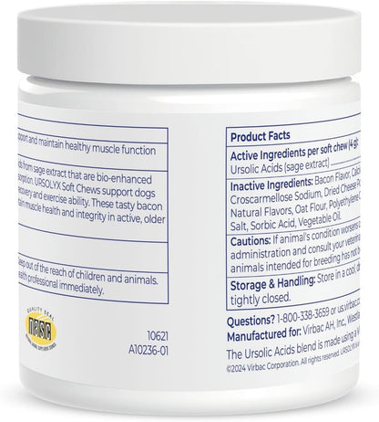 URSOLYX Soft Chews for Dogs, Medium Breed, Muscle Support, 60 Count | Ursolic Acid Supplement to Rebuild Muscle Strength & Mobility in Senior, Active or Recovering Dogs, 2 Month Supply3