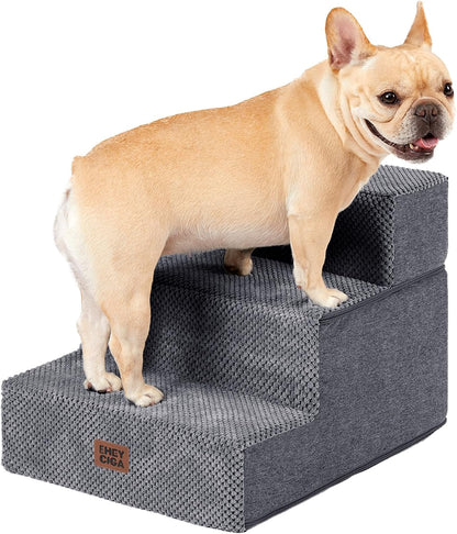 EHEYCIGA Dog Stairs for Bed 18" H, Dog 4-Steps for High Bed, Olive Green | Pet Steps for Small Dogs and Cats, Non-Slip Balanced Pet Ramp Indoor27