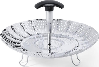 OXO Good Grips Steamer Basket - Stainless Steel, 8 Inch Diameter | Collapsible, Vegetable Steamer Insert, Adjustable Handle, Fits Multiple Pot Sizes, Dishwasher Safe1