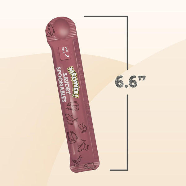MEOWEE! Savory Spoonables Variety Pack, 12 Count Tube, Triple Flavor Squeezable Lickable Wet Treats for Cats with Built-In Spoon for Less Mess10