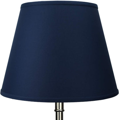 Lampshade 11" Top Diameter X 17" Bottom Diameter X 13" Slant Height with Washer (Spider) Attachment. for Use on Lamps with Harps (Navy)2