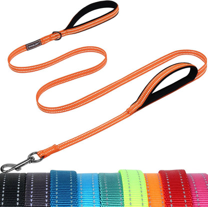 VIVAGLORY Double Handle Dog Leash Twingrip, 6Ft X 1In, Navy | Dog Leash for Collar with Traffic Handle & 2 Loop for Walking & Training, Traffic Control Reflective Heavy Duty Puppy Pet9