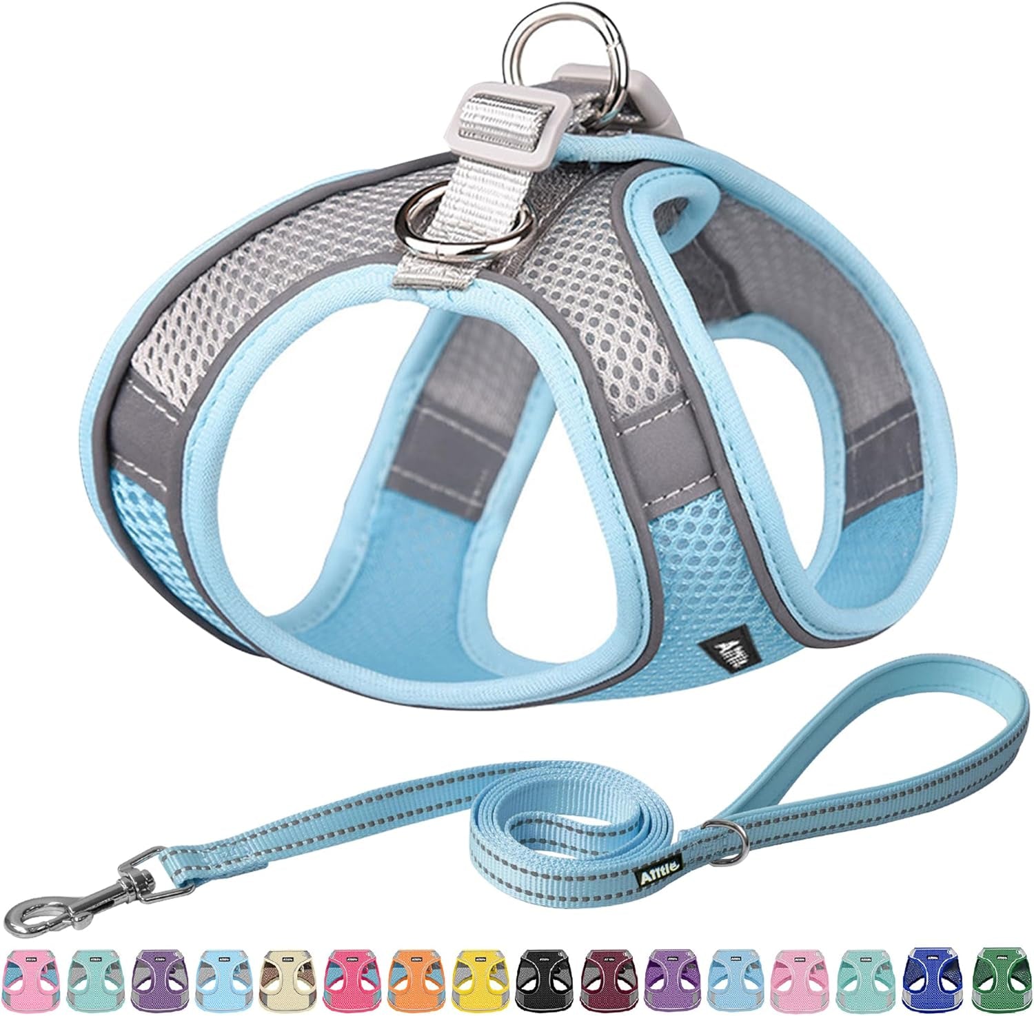 aiitle-no-pull-dog-harness-and-leash-set-step-in-adjustable-dog-harness-with-padded-vest-for-all-weather-dog-leash-with-soft-padded-handle-easy-to-put-on-small-and-medium-dogs-beige-s