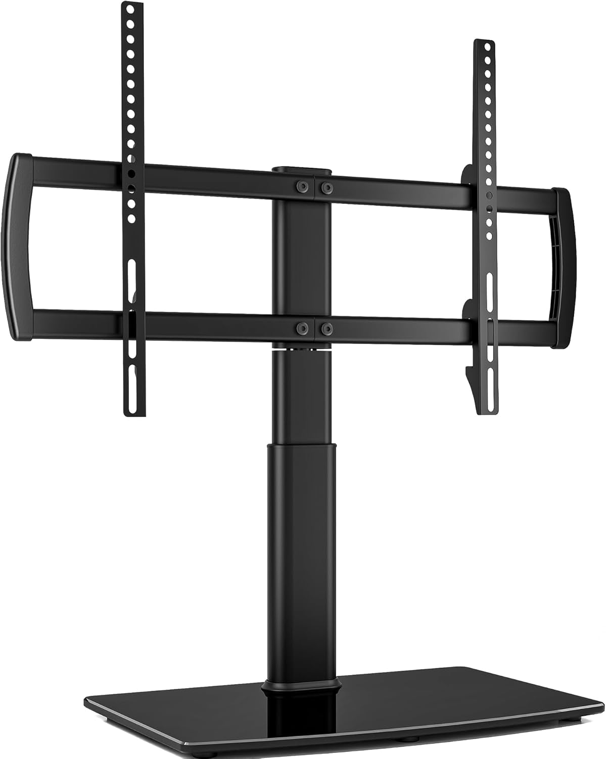 universal-swivel-tv-stand-base-table-top-tv-stand-32-to-65-inch-tvs-80-degree-swivel-4-level-height-adjustable-heavy-duty-tempered-glass-base-holds-up-to-88lbs-screens-ht04b-002