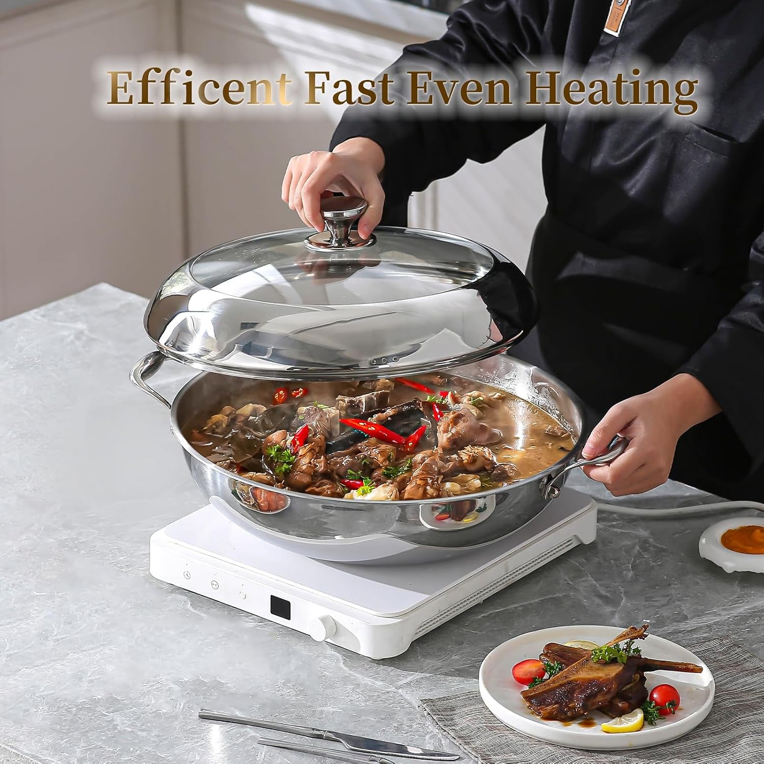 tri-ply-stainless-steel-wok-pan-with-lid-14inch-healthy-non-toxic-flat-bottom-induction-wok-stir-fry-pan-for-glass-top-stove-up-to-600-not-including-lid
