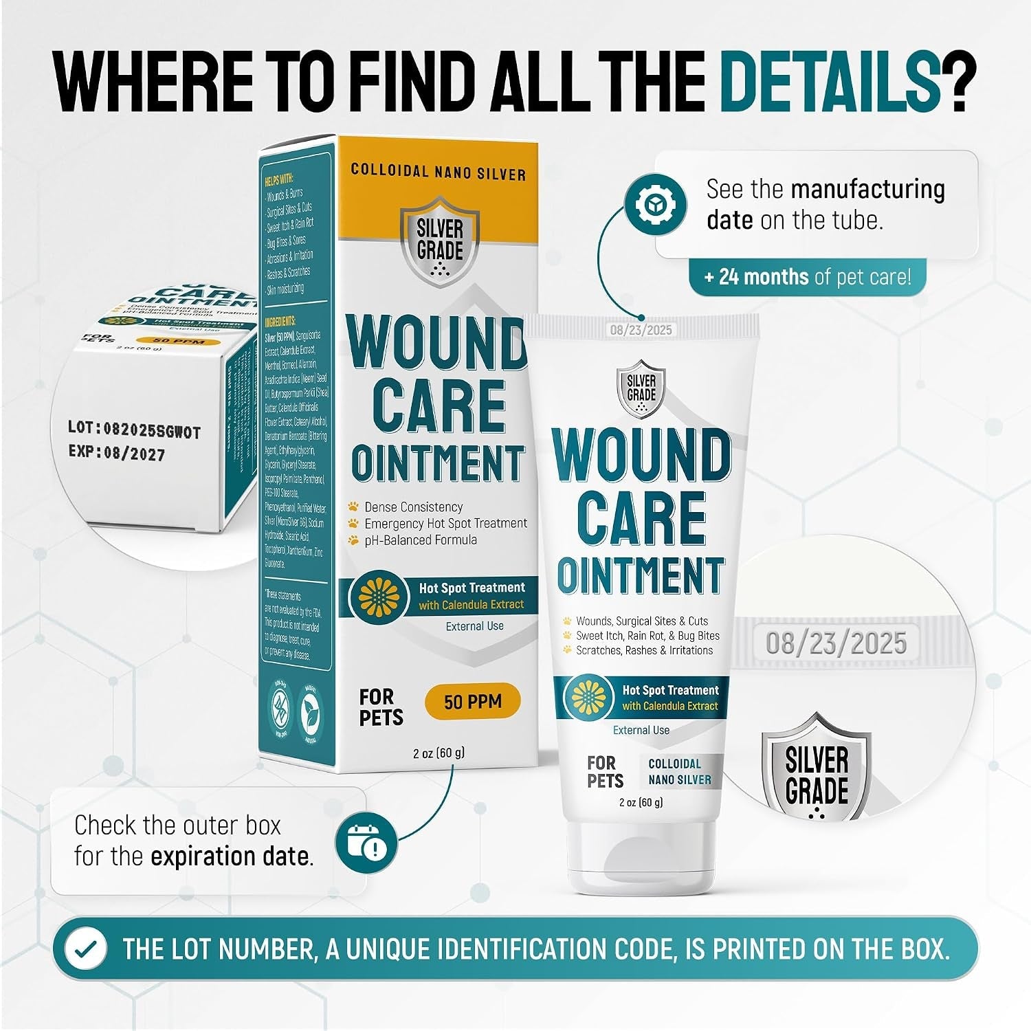 dog-wound-care-ointment-with-silver-calendula-for-scratches-irritations-bites-feline-canine-hot-spots-treatment-in-a-gel-form-wound-antibiotic-ointment-for-dogs-cats-2-oz