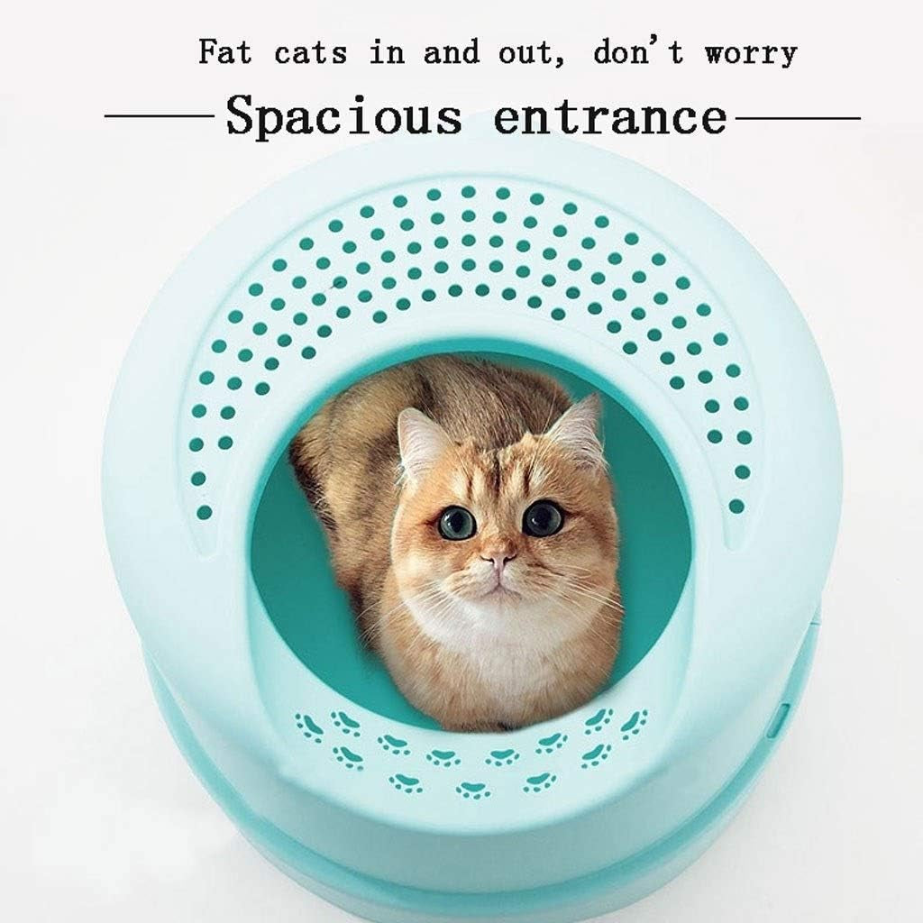 dog-potty-training-toilet-top-entry-cat-litter-bowl-anti-splashing-toilet-semi-closed-tray-fully-enclosedwhite