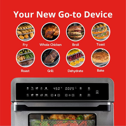 Aria 30 Qt. Touchscreen Toaster Oven with Recipe Book, Brushed Stainless Steel2