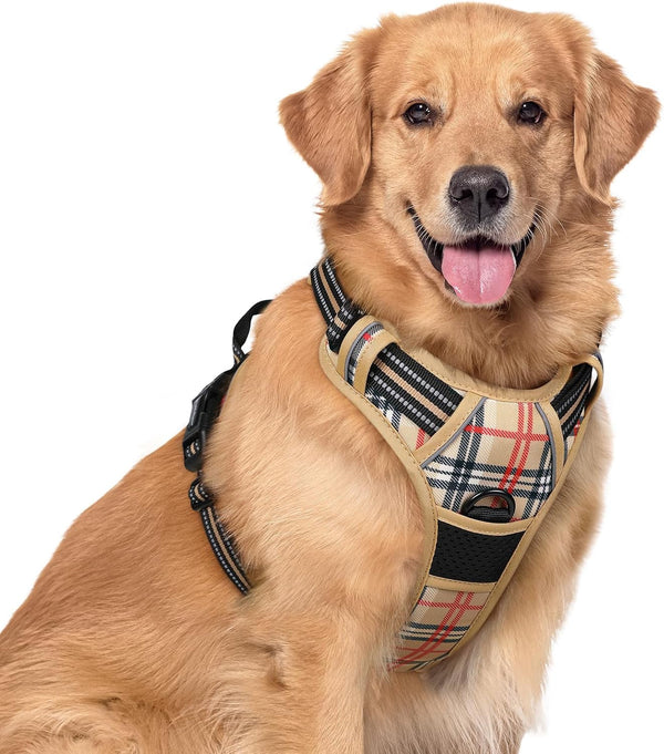 Rabbitgoo Dog Harness, No Pull for Large Dogs with 2 Leash Clips, Pet Vest | No Choke with Handle, Adjustable Soft Padded, Reflective, Easy Control for Walking, Black, Large79