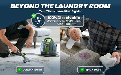 O&C Pet Laundry Detergent Sheets – Enzyme-Powered Odor & Stain Remover for Dogs & Cats | Eliminates Pet Urine, Dander & Body Oils | Mess-Free, HE Compatible | 60 Loads9
