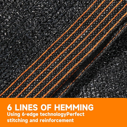 90% Shading Rate 8'X10' Black Shade Cloth,Uv Resistant Durable Mesh Tarp with Grommets&Reinforced Edges, Shade Net Using for Plants Cover, Greenhouse, Dog Kennel, Patio, Chicken House3