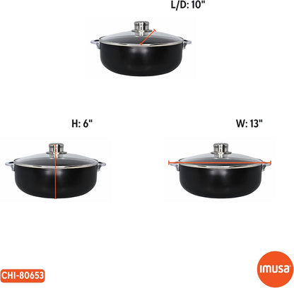 4.4 Qt Bistro Cera Aluminum Speckled Black Ceramic Caldero Oven Safe | Ideal for Rice, Stews, and Soups8