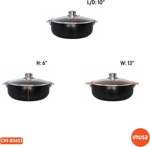 4.4 Qt Bistro Cera Aluminum Speckled Black Ceramic Caldero Oven Safe | Ideal for Rice, Stews, and Soups8