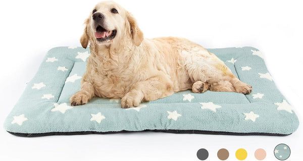 Mora Pets Cat Bed for Indoor Cats Washable Dog Crate Pad Cute Star Dog Bed Mat for Small Dogs Pet Kennel Pad for Cage Soft Flat Puppy Kitten Cushion Sleeping Anti-Slip Grey 22 X 1312
