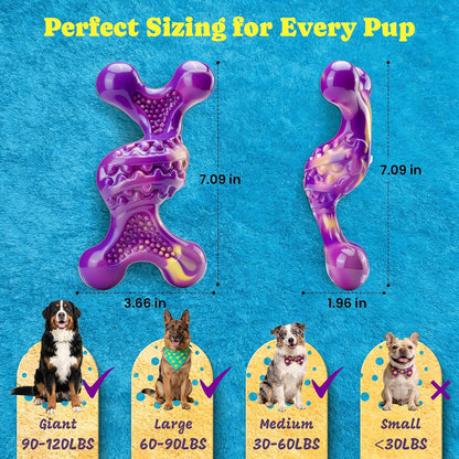 Kseroo 2 Pack Indestructible Dog Toys for Aggressive Chewers 30-120 Lbs | Bacon Flavor Nylon Hard Dog Toys, Tough Dog Toys for Medium & Large Breeds, Durable Dog Chew Toys to Keep Them Busy6