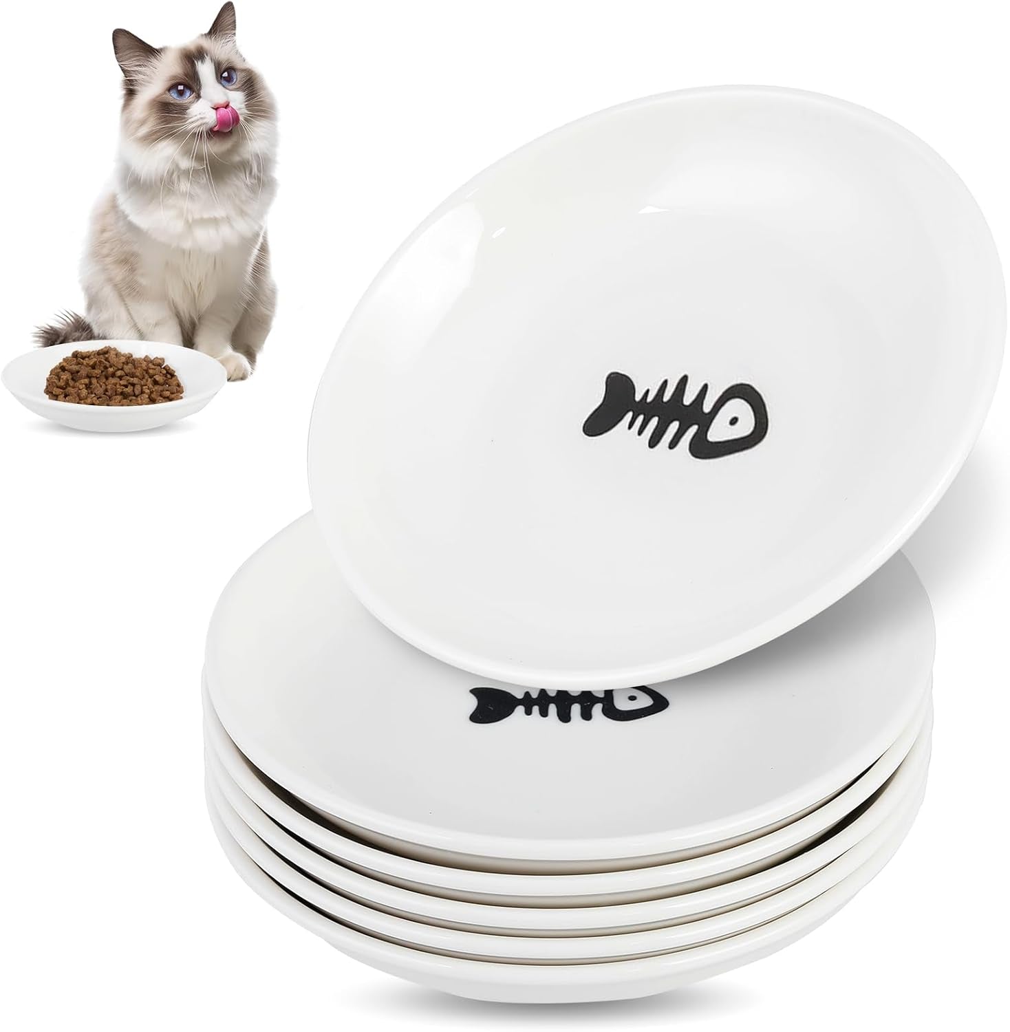 6-pack-cat-food-bowl-ceramic-cat-bowls-anti-whisker-fatigue-cats-bowl-set-5-5-inches-shallow-wide-kitten-plates-for-food-and-water-white-a