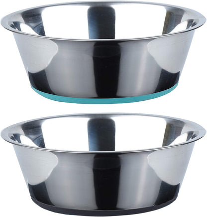 PEGGY11 Deep Stainless Steel Anti-Slip Dog Bowls - 2-Pack, 3 Cups1