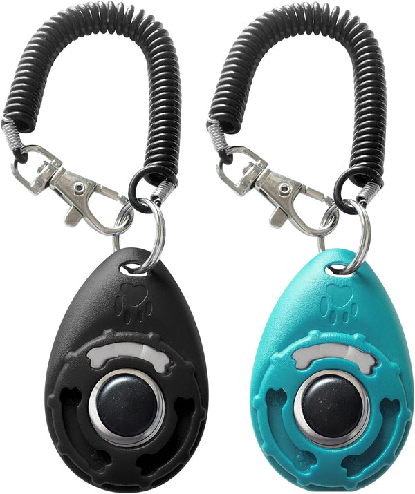 Dog Training Clicker with Sring Wrist and Keyring - Pet Dog Training Clickers for Puppy, Cat, Potty, Bird, Horse, Pet, Trainer Training Tools, Behavior Aids1