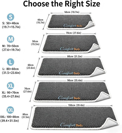Orthopedic Dog and Cat Bed, Plush Calming Pet Mat, Gray, for Small Dogs and Cats 50 Cm3