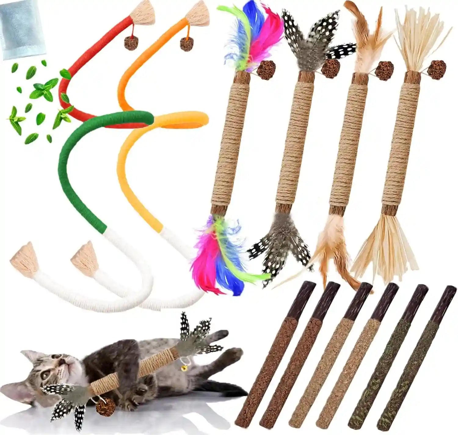 cat-toys-12pcs-mix-catnip-chew-rope-silvervine-stick-for-indoor-cat