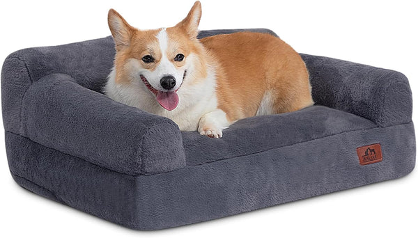 Hollypet Small Dog Large Cat Bed Puppy Couch Beds for Pets up to 25 Lbs | Fluffy Dog Cat Couch Plush Soft Warming Pets Beds with Machine Washable Cover and Non-Slip Bottom29