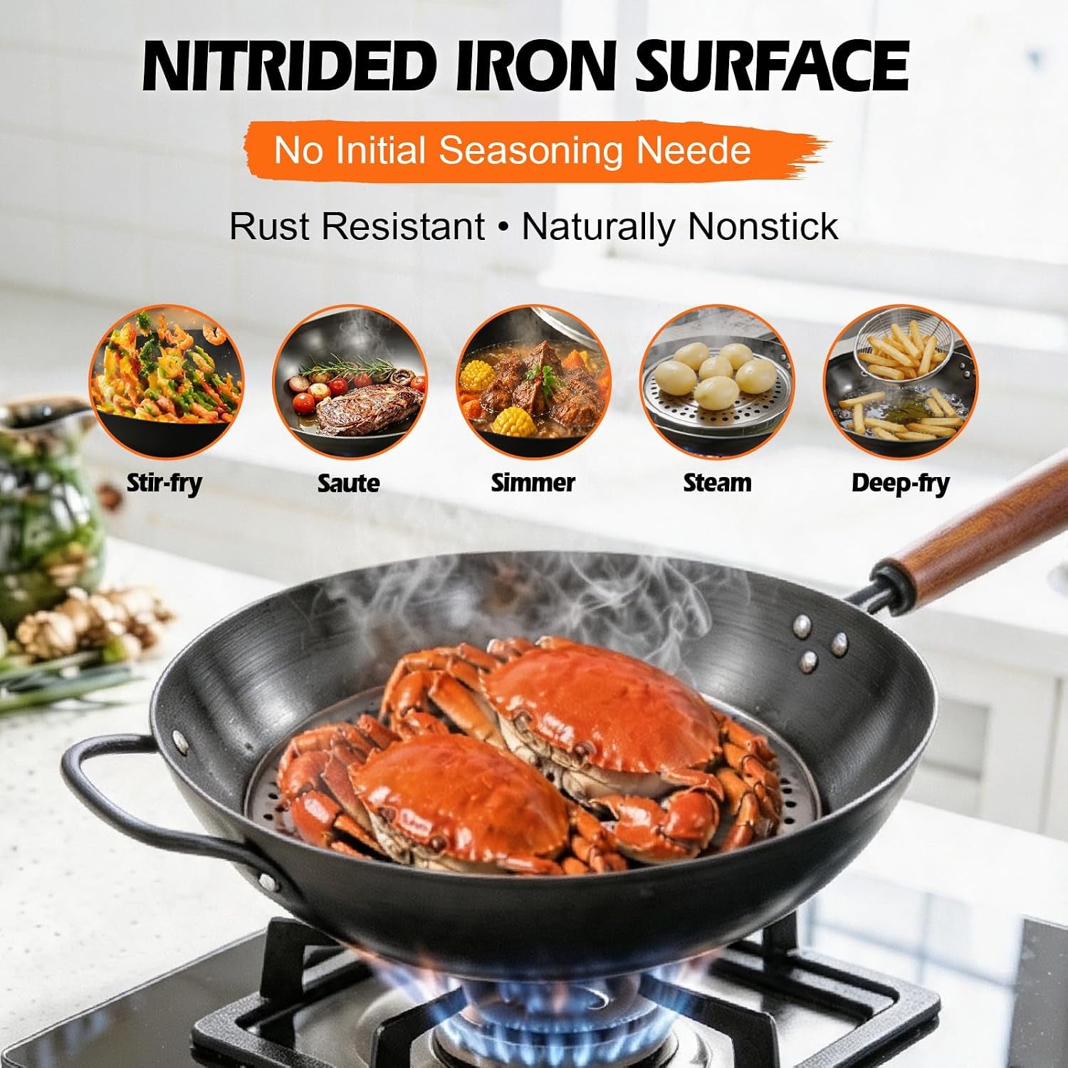 13in-carbon-steel-wok-pan-with-glass-lid-pre-seasoned-flat-bottom-wok-wok-for-gas-electric-induction-cooktops-naturally-seasoned-stir-fry-pan-with-wooden-handle-for-bbq-camping-everyday-cooking