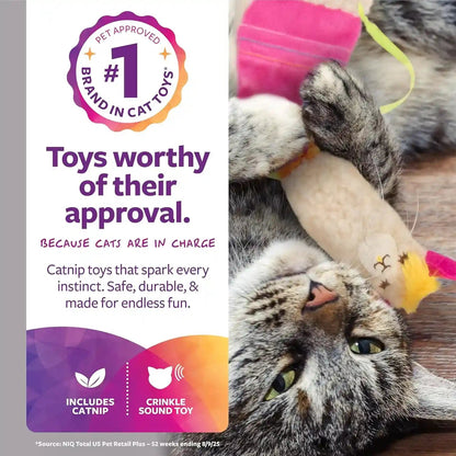 Smartykat Leggy Llama Catnip Crinkly Plush Kicker Cat Toy, Soft Floppy Body for Wrestling & Bunny Kicks for Cats & Kittens2