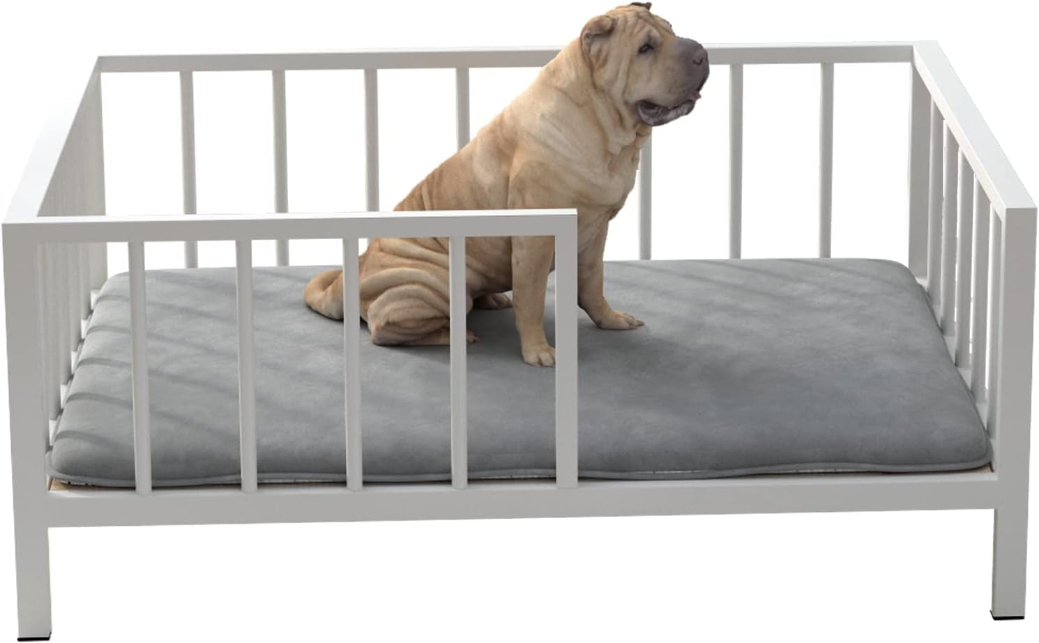 oschf-dog-bed-with-rails-elevated-pet-metal-bed-frame-with-solid-wood-board-and-washable-soft-mat-for-medium-dog-indoor-or-outdoor-use-25-2-x-37-8-white