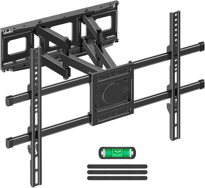 Full Motion TV Wall Mount for Most 40-85 Inch Flat Tvs up to 110 Lbs, Wall Mount Bracket with Dual Articulating Arms, Tilt, Level, Swivel, TV Mount Fits 12/16" Wood Stud, Max VESA 600X400Mm1