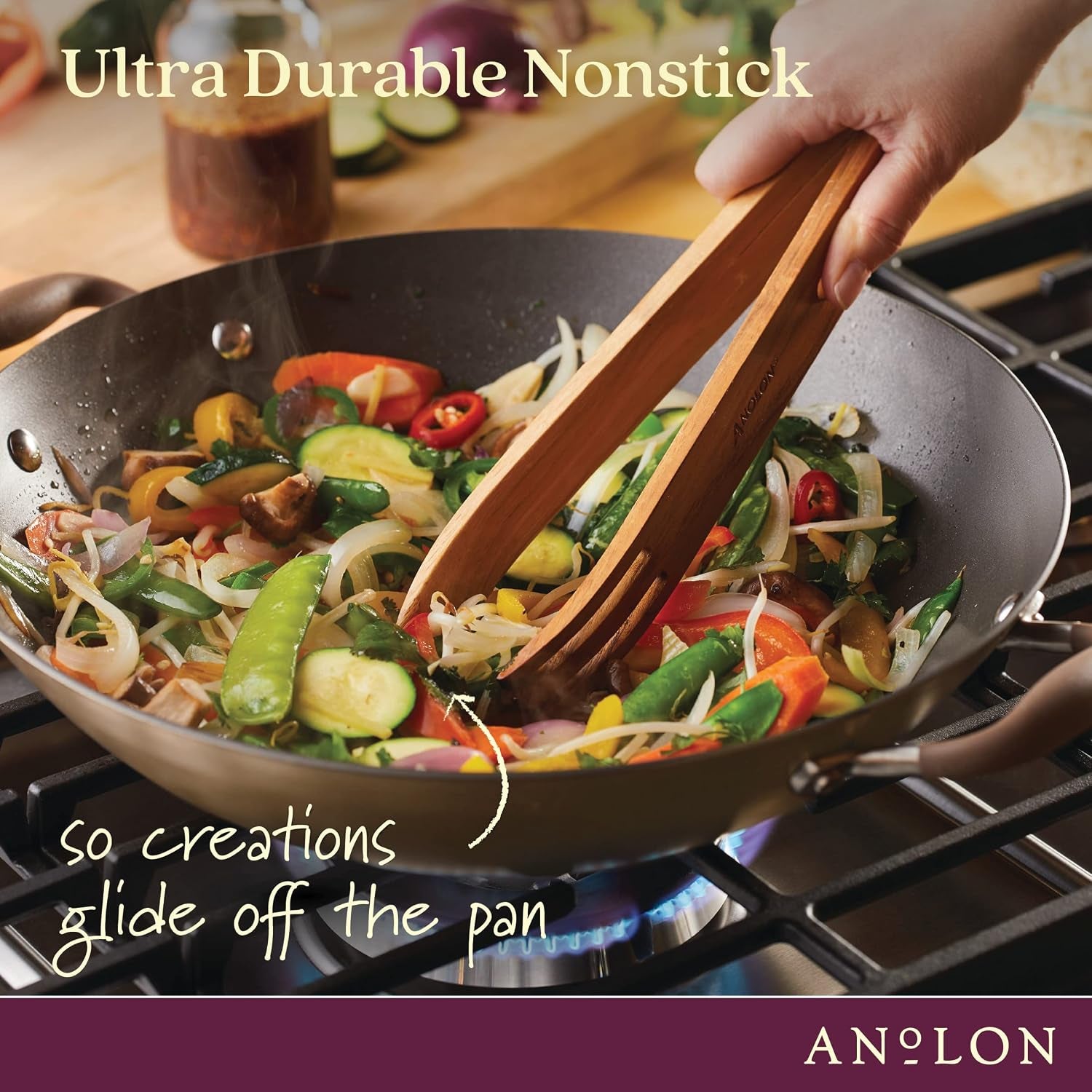 advanced-home-hard-anodized-nonstick-wok-stir-fry-with-lid-and-cooking-tool-14-inch-bronze