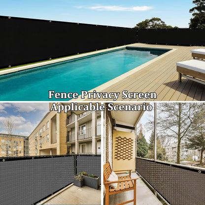 4'×50' Privacy Fence Screen 170GSM Heavy Duty Mesh Shade Net for Garden Backyard Wall Decor, Black5