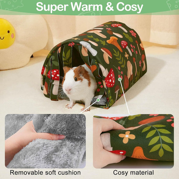 Unicorn Catcher Washable Guinea Pig Tunnel with Curtains for Small Animals | Cozy Small Pet Hideout Featuring Curtains for Privacy Ideal for Hamsters, Chinchillas and Bunnies to Rest and Play3