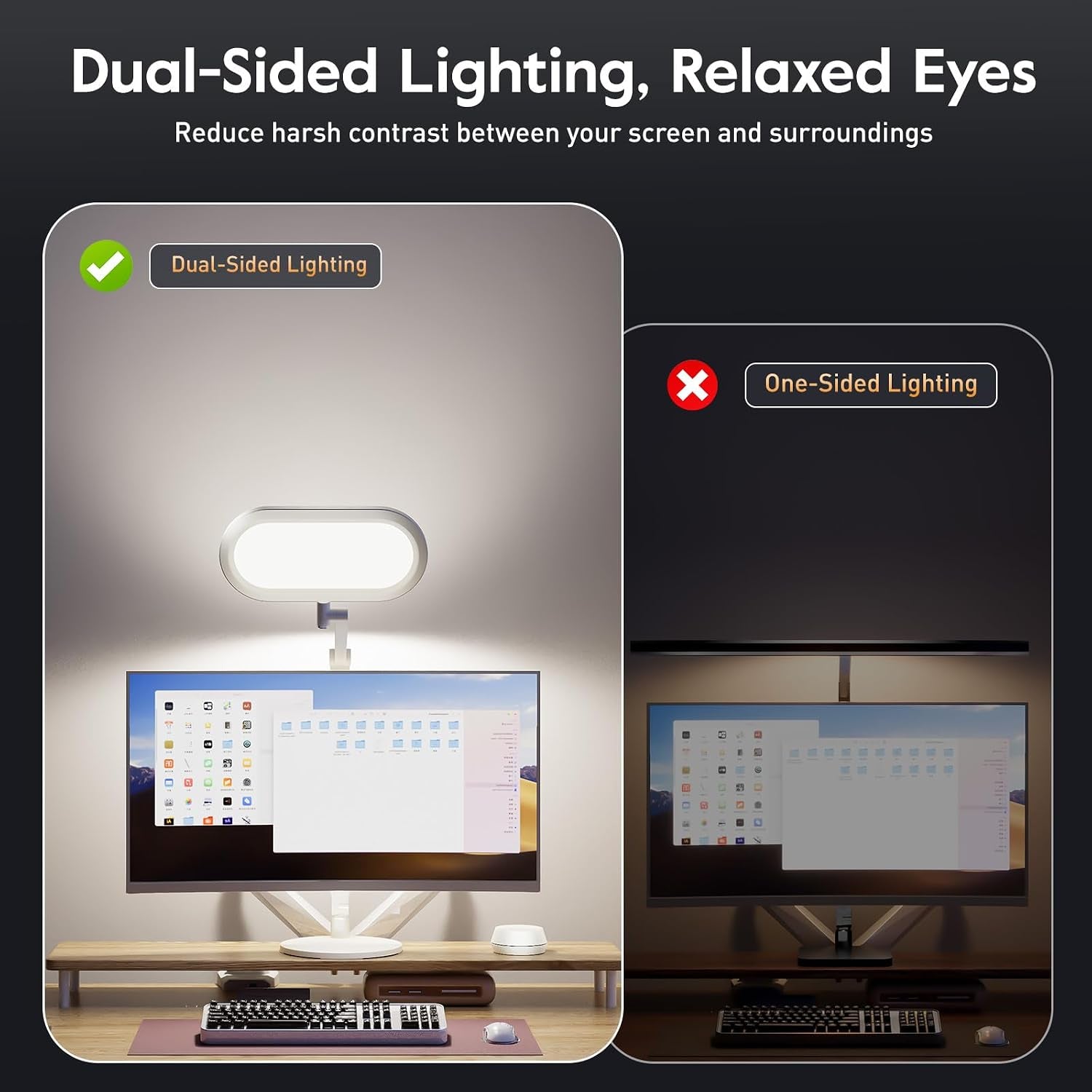 premium-led-desk-lamp-dual-sided-soft-lighting-with-knob-remote-eye-caring-diffused-light-for-home-office-video-conferencing-zoom-reading-study-craft-stepless-dimming-color-memory
