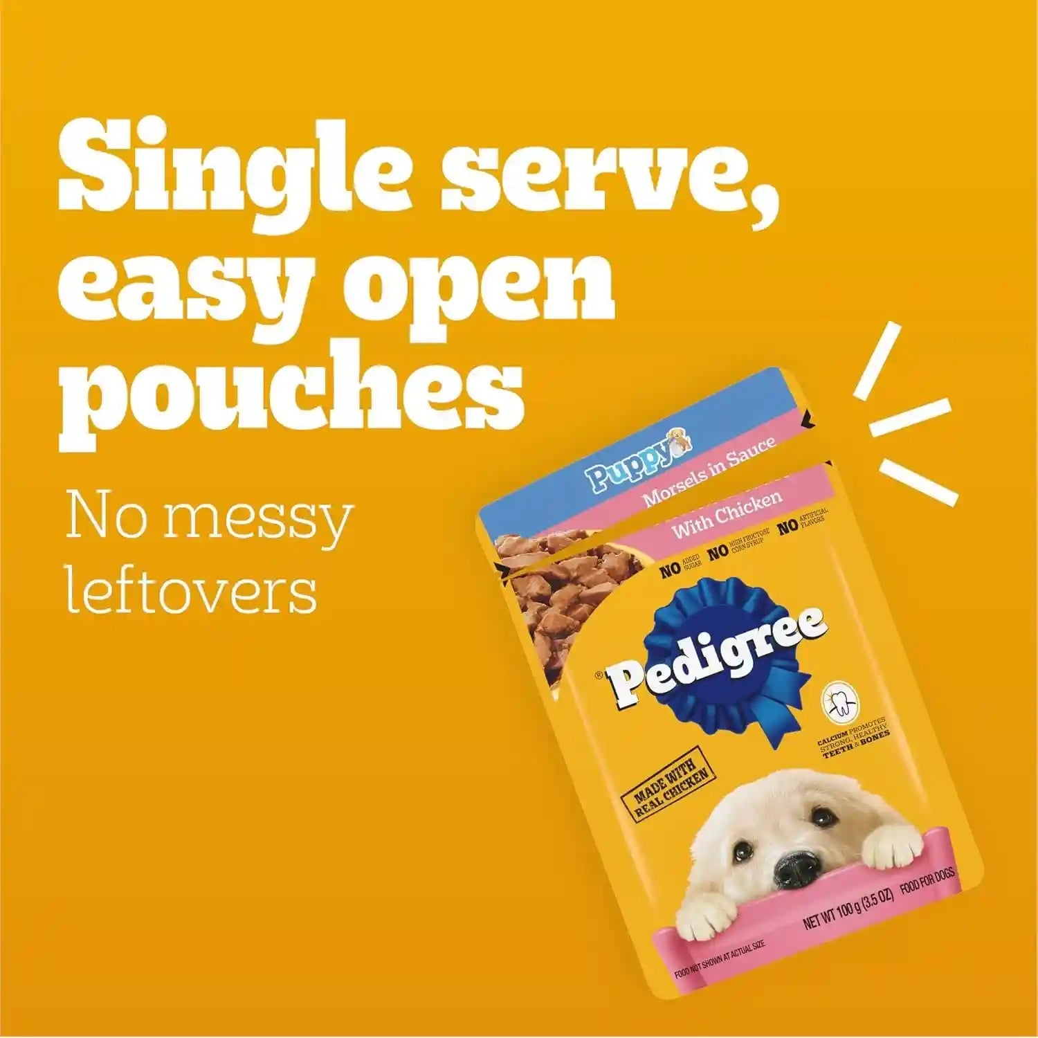 pedigree-puppy-morsels-wet-dog-food-pouch-chicken-3-5-oz-16-count-steam-cooked-high-quality-animal-protein-dha-brain-support-calcium-for-teeth-bones-topper-or-complete-meal