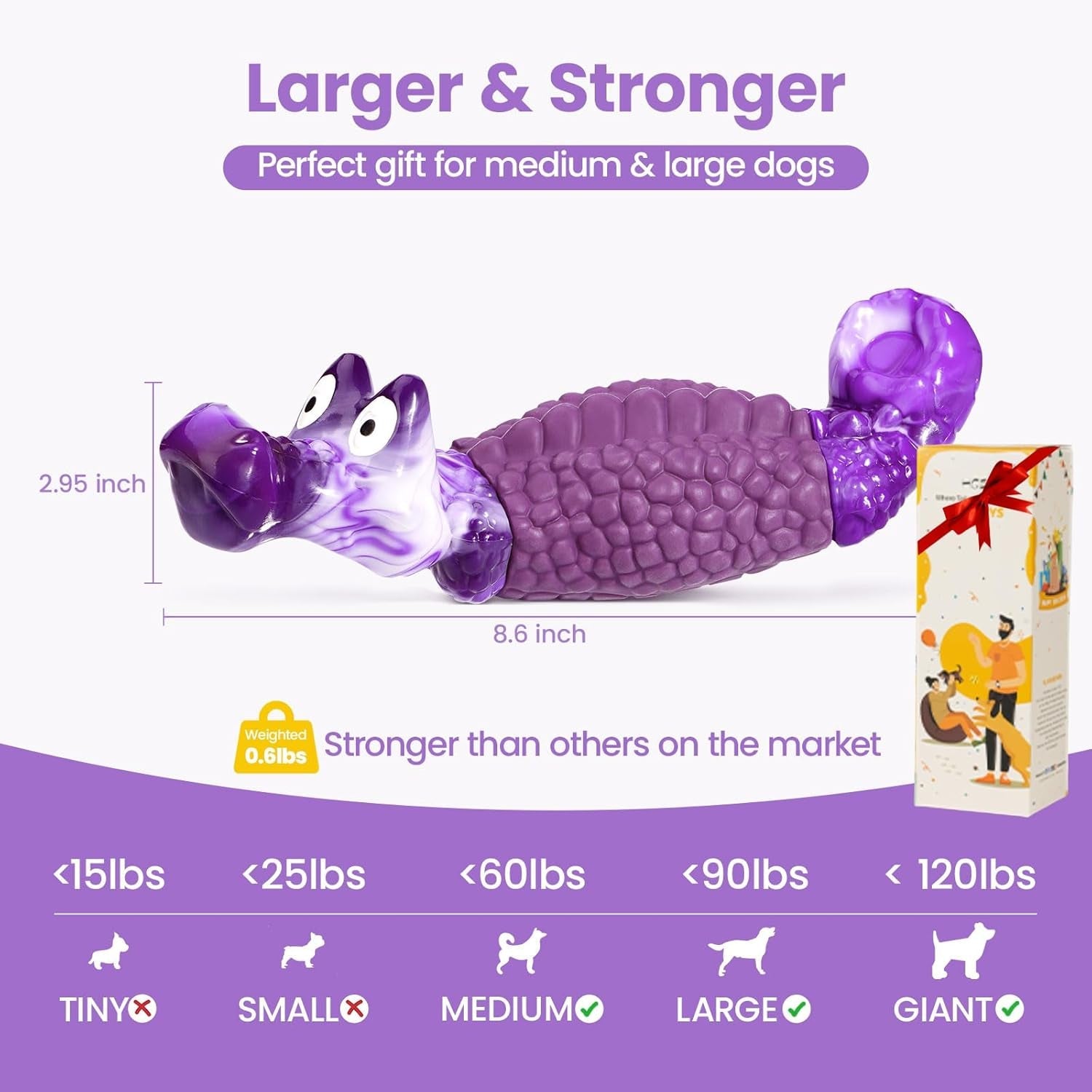 hgb-tough-dog-toys-for-aggressive-chewers-squeaky-indestructible-chew-toy-alligator-dog-toy-for-medium-large-dogs-hard-nylon-natural-rubber-teeth-cleaning-texture-bacon-flavor-keeps-dogs-busy