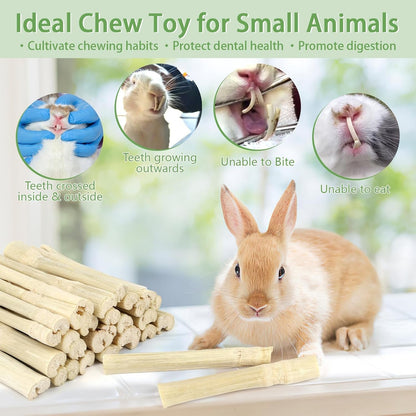 300G Sweet Bamboo Sticks for Rabbits, Bunny Chew Toys for Small Pets | Natural Bamboo Chews for Rabbits, Chinchillas, Guinea Pigs, Hamsters, Squirrels,And Small Animal Teeth Grinding4