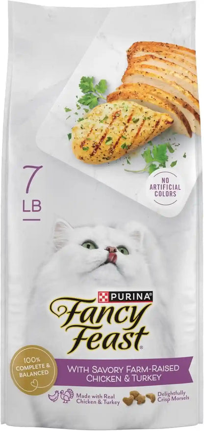 Fancy Feast Purina Farm-Raised Chicken & Turkey Dry Cat Food, 7 Lb. Bag1